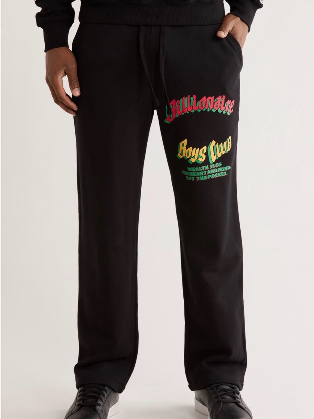 Billionaire Boys Club Black Sweatpants with Multicolor Logo